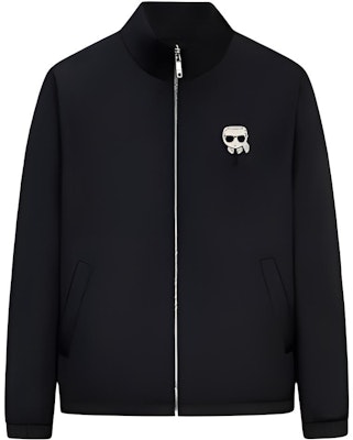 KARL LAGERFELD Black Cotton Jacket with Logo and Rhinestone Details. 1K1B70109544 Buy KARL LAGERFELD Black Cotton Jacket with Logo and Rhinestone Details. 1K1B70109544