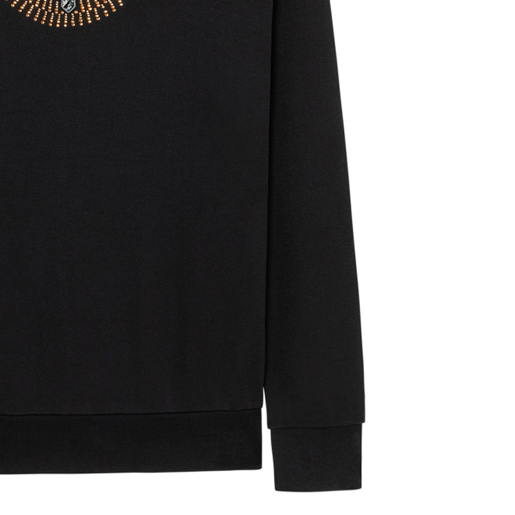 Details for KARL LAGERFELD 黑色連帽衫 帶有標誌圖案珠飾設計 1K1B50607025