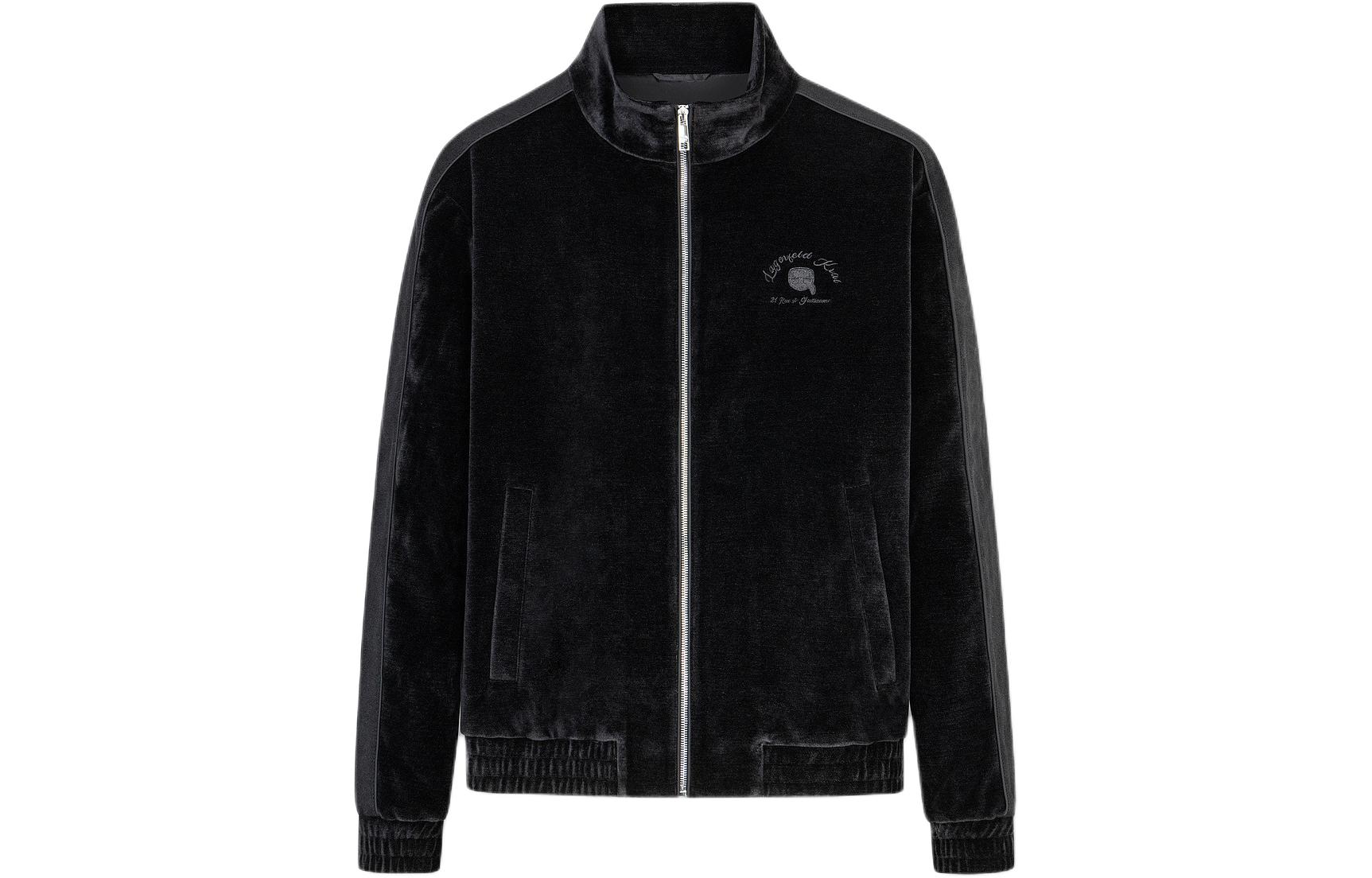 Order KARL LAGERFELD  Black Letter Print Zip-Up Jacket 1K1C50101155