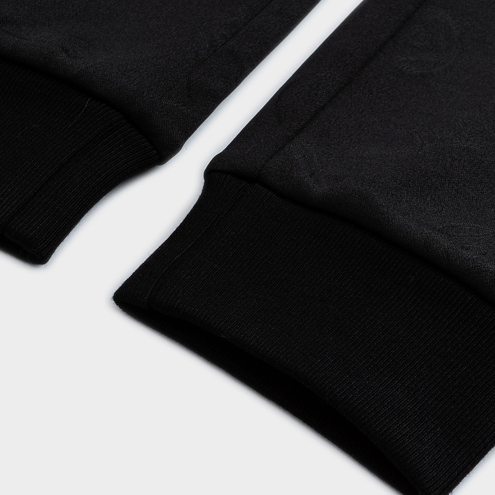 Cheap KARL LAGERFELD  Black Logo Beaded Jogger Pants Relaxed Fit. 1K1B50402538