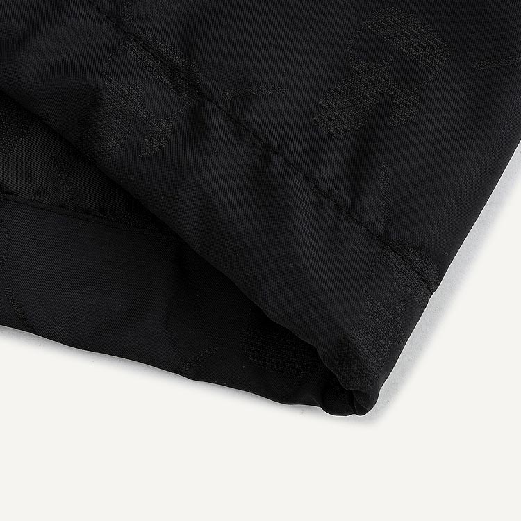 Cheap 卡爾拉格斐 黑色標誌拉鍊連帽外套附條紋邊飾 241N1414