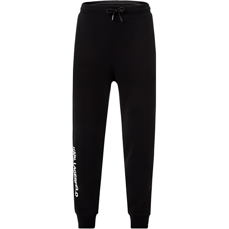 KARL LAGERFELD  Black Logo Print Knit Track Pants 705037521900990