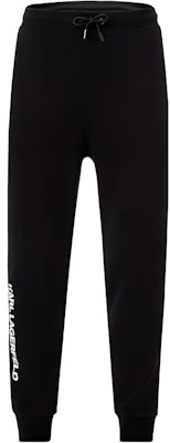 KARL LAGERFELD Black Logo Print Knit Track Pants 705037521900990 Order KARL LAGERFELD Black Logo Print Knit Track Pants 705037521900990