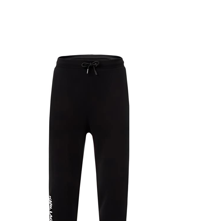 Lookbook KARL LAGERFELD  Black Logo Print Knit Track Pants 705037521900990