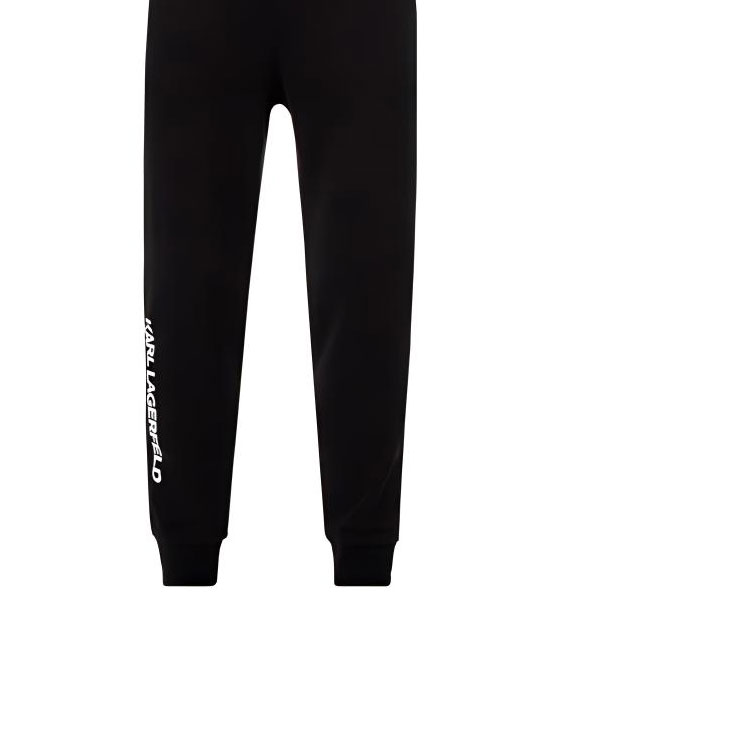Purchase KARL LAGERFELD  Black Logo Print Knit Track Pants 705037521900990