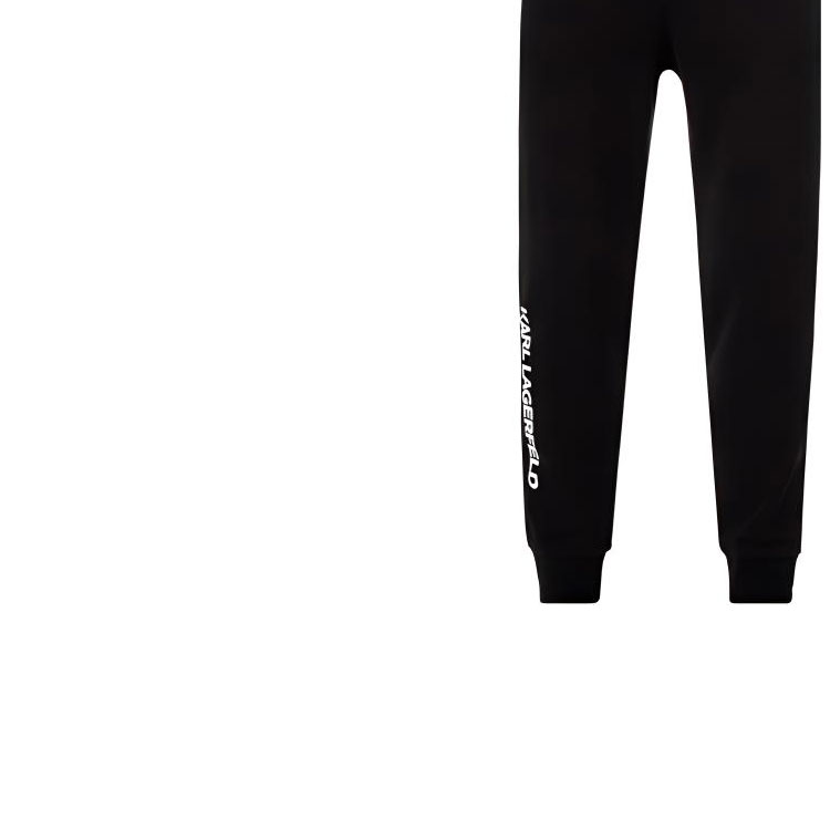 Details for KARL LAGERFELD  Black Logo Print Knit Track Pants 705037521900990