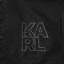 Shop Karl Lagerfeld Black Logo Print Long-Sleeve Jacket Coat 1K1D50101856