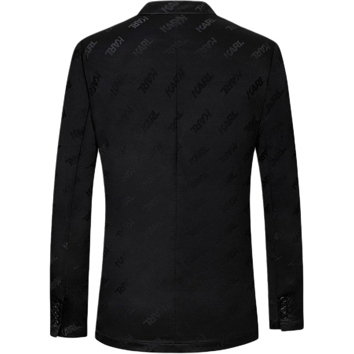 Lookbook 卡尔拉格斐 黑色标志印花商务长袖西装外套 1K1D10104053