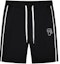 Order KARL LAGERFELD Black Logo Striped Mid-Rise Casual Shorts. 241N1025