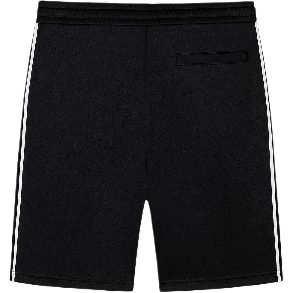 Lookbook KARL LAGERFELD  Black Logo Striped Mid-Rise Casual Shorts. 241N1025