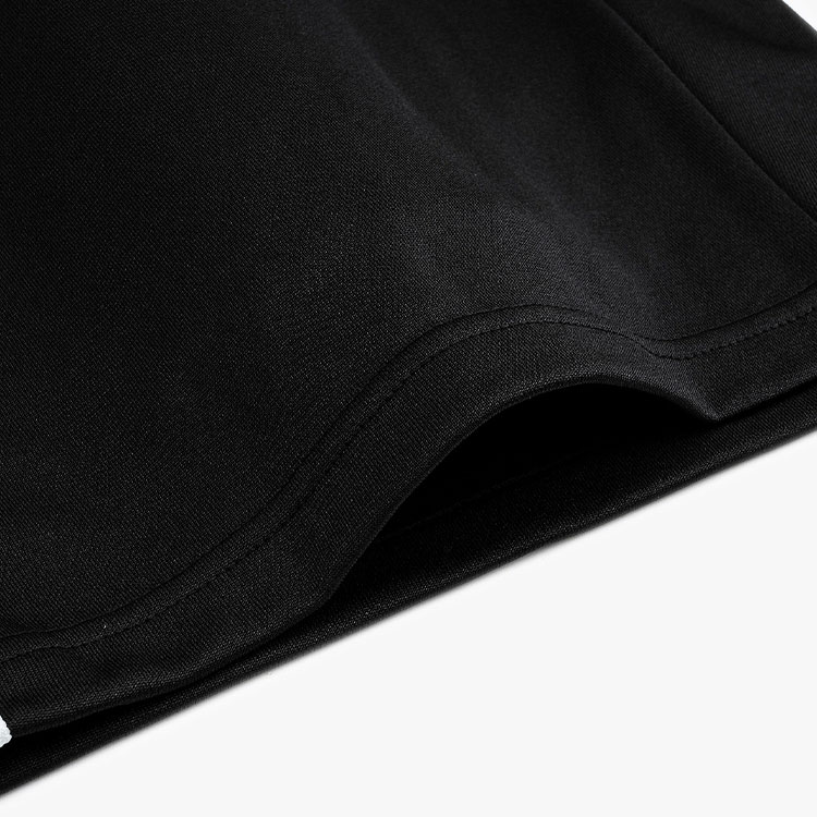 Details for KARL LAGERFELD  Black Logo Striped Mid-Rise Casual Shorts. 241N1025