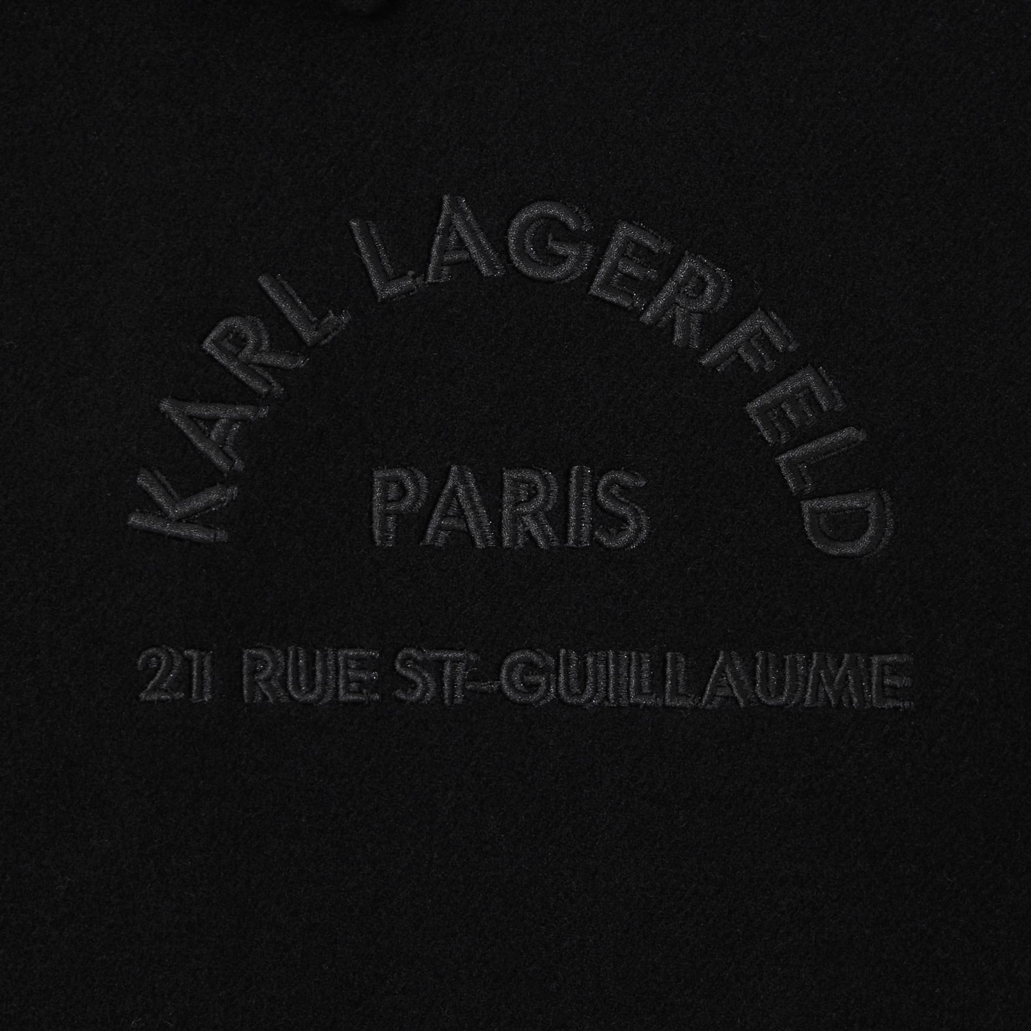 KARL LAGERFELD  Black Outdoor Single-Breasted Letter Print Jacket. 1K1D50101817 圖 4