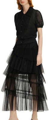 KARL LAGERFELD Black Short Sleeve Knit Shirt Casual Luxury Style 241L2047 Details for KARL LAGERFELD Black Short Sleeve Knit Shirt Casual Luxury Style 241L2047