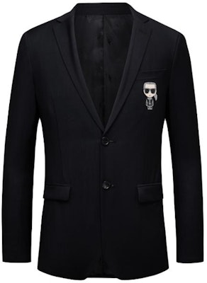 カールラガーフェルド ブラック シングルブレスト ブレザー SS23 カジュアルビジネスジャケット 1K1B10305395 Buy カールラガーフェルド ブラック シングルブレスト ブレザー SS23 カジュアルビジネスジャケット 1K1B10305395