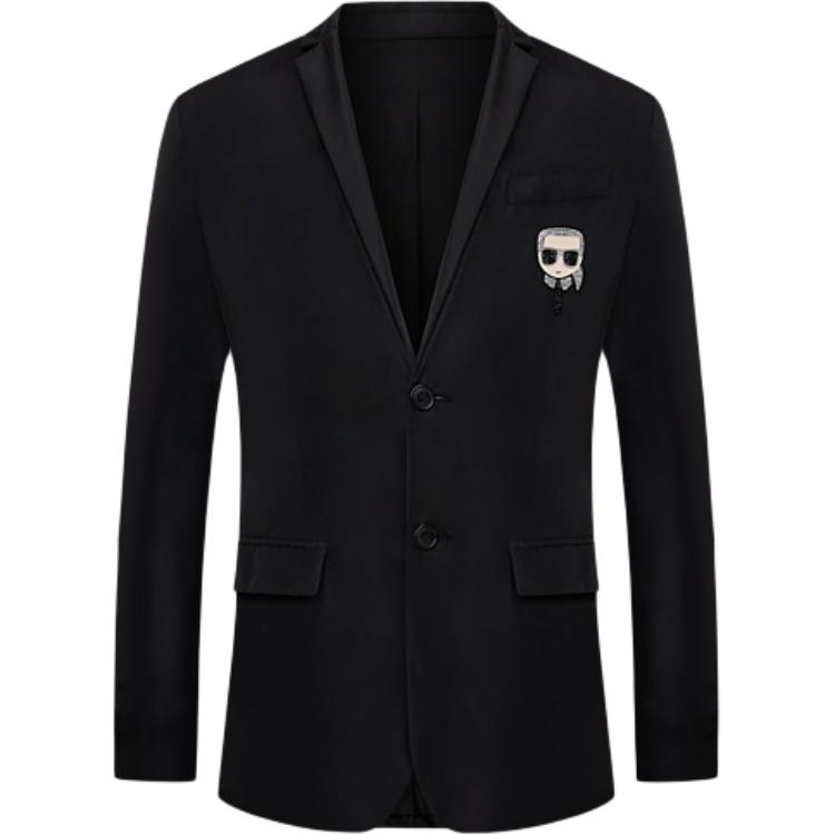 Order KARL LAGERFELD 黑色單排扣西裝外套附經典圖案設計 1K1B10104163
