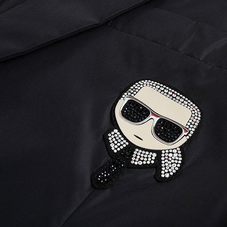 Sizing KARL LAGERFELD 黑色單排扣西裝外套附經典圖案設計 1K1B10104163