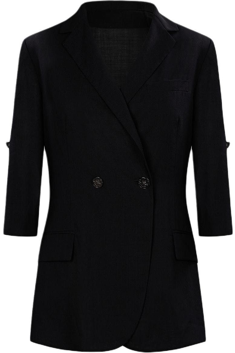 karl-lagerfeld-black-single-button-slim-fit-blazer-7-10-sleeve-elegant-style-241-l1438