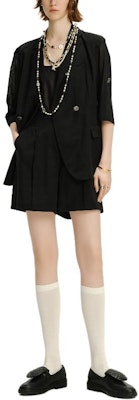 カール・ラガーフェルド ブラック シングルボタン スリムフィット 7分袖 エレガントジャケット 241L1438 Lookbook カール・ラガーフェルド ブラック シングルボタン スリムフィット 7分袖 エレガントジャケット 241L1438