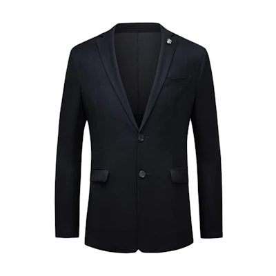 KARL LAGERFELD Black Solid Single-Breasted Blazer with Back Vent 1K1C10305165