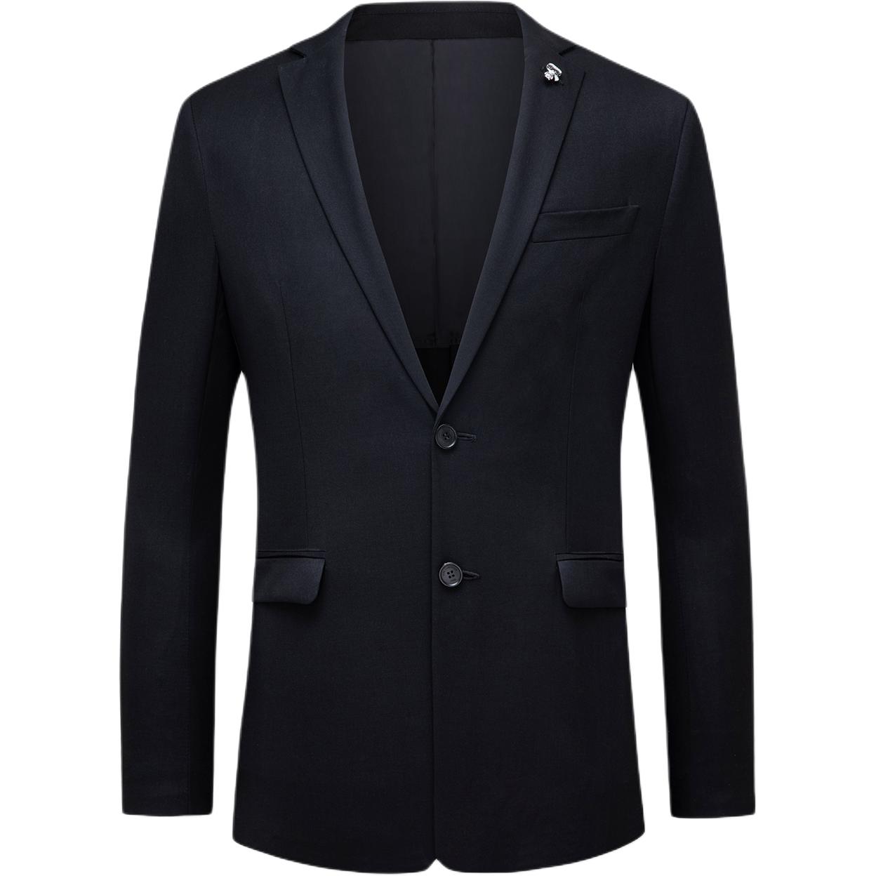 Order カール ラガーフェルド ブラック シングルブレストブレザー バックベント付き 1K1C10305165