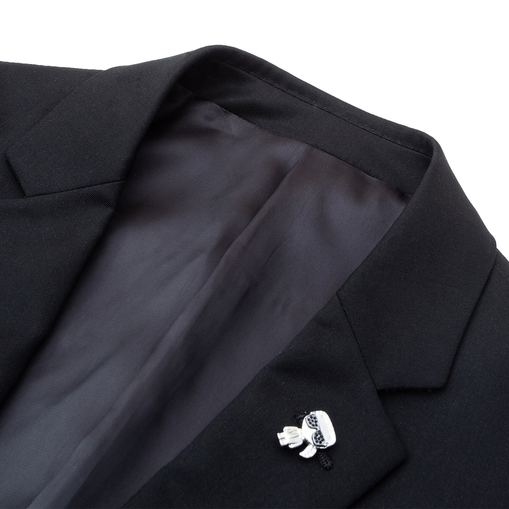 Purchase カール ラガーフェルド ブラック シングルブレストブレザー バックベント付き 1K1C10305165