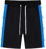 KARL LAGERFELD Black Urban Social Straight-Leg Casual Shorts with Side Stripes 241N1026 KARL LAGERFELD Black Urban Social Straight-Leg Casual Shorts with Side Stripes 241N1026