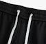 Shop KARL LAGERFELD Black Urban Social Straight-Leg Casual Shorts with Side Stripes 241N1026