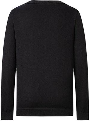 KARL LAGERFELD Black V-Neck Casual Knit Cardigan Long Sleeve Sweater E37M2003 Lookbook KARL LAGERFELD Black V-Neck Casual Knit Cardigan Long Sleeve Sweater E37M2003