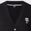 Purchase KARL LAGERFELD Black V-Neck Casual Knit Cardigan Long Sleeve Sweater E37M2003