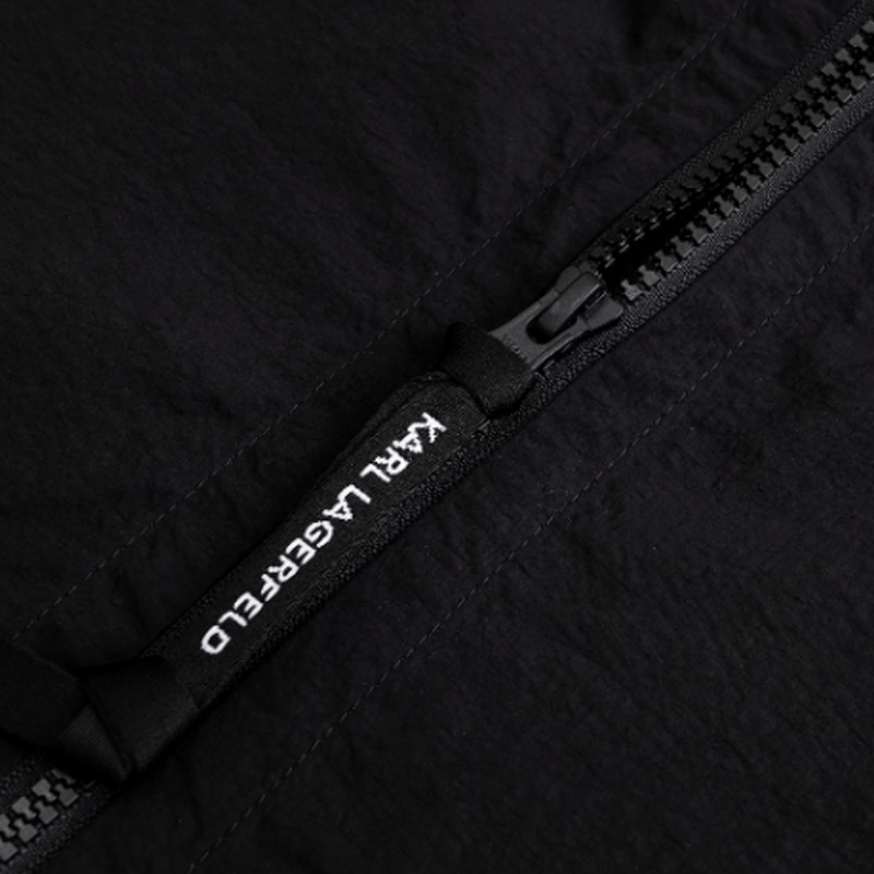 Details for KARL LAGERFELD  Black Zip-Up Long Sleeve Jacket for Street & Travel Wear 1K1D10101043