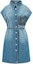 Buy KARL LAGERFELD Blue Pocket Buttoned Denim Short Sleeve Mini Dress 231L1347