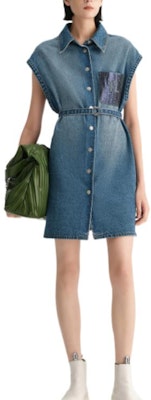 KARL LAGERFELD Blue Pocket Buttoned Denim Short Sleeve Mini Dress 231L1347 Lookbook KARL LAGERFELD Blue Pocket Buttoned Denim Short Sleeve Mini Dress 231L1347