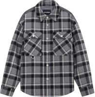 KARL LAGERFELD Grey Check Print Long Sleeve Loose Fit Jacket Coat 1K1D50101826 KARL LAGERFELD Grey Check Print Long Sleeve Loose Fit Jacket Coat 1K1D50101826