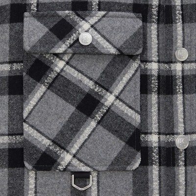 KARL LAGERFELD Grey Check Print Long Sleeve Loose Fit Jacket Coat 1K1D50101826 Shop KARL LAGERFELD Grey Check Print Long Sleeve Loose Fit Jacket Coat 1K1D50101826