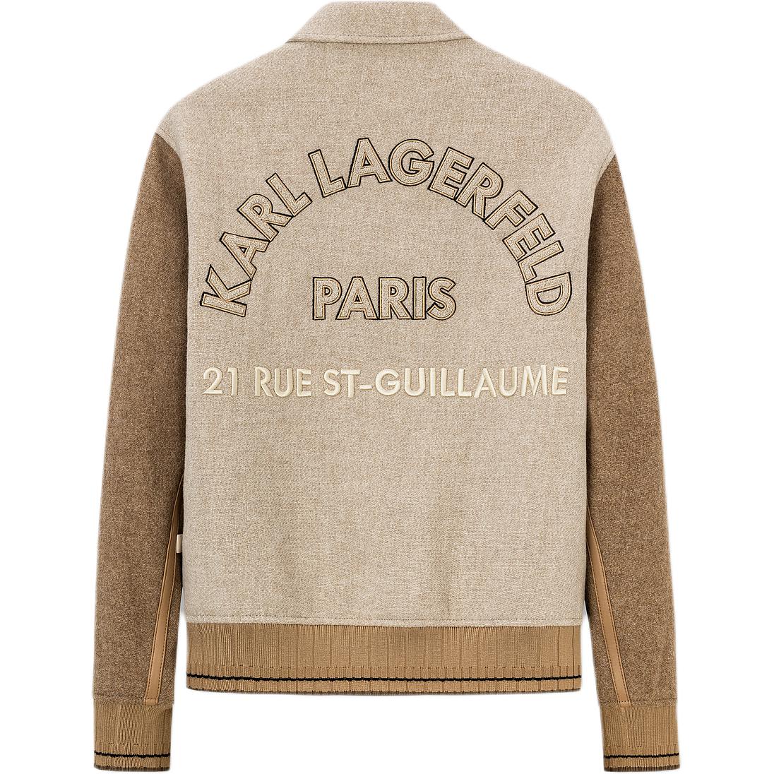 Lookbook KARL LAGERFELD  Light Brown Logo Patch Single-Breasted Casual Blazer. 236M1473