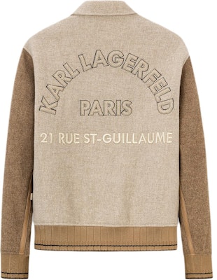 KARL LAGERFELD Light Brown Logo Patch Single-Breasted Casual Blazer. 236M1473 Lookbook KARL LAGERFELD Light Brown Logo Patch Single-Breasted Casual Blazer. 236M1473