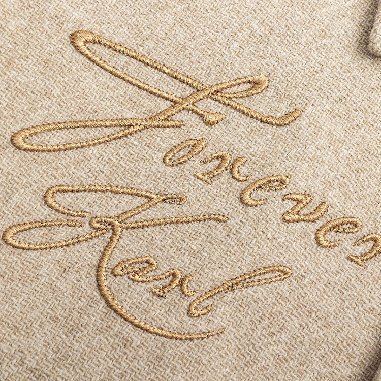 Details for KARL LAGERFELD  Light Brown Logo Patch Single-Breasted Casual Blazer. 236M1473