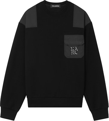 KARL LAGERFELD Logo Print Crewneck Sweatshirt Black. 1K1D70603853 Order KARL LAGERFELD Logo Print Crewneck Sweatshirt Black. 1K1D70603853