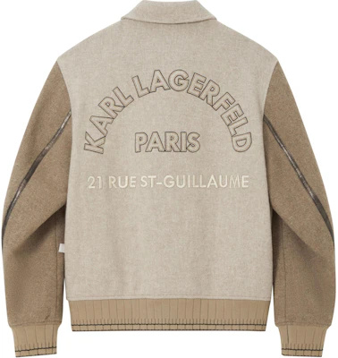 Karl Lagerfeld Loose-Fit Colorblock Logo Button Jacket Light Khaki. 1K1D70101851 Lookbook Karl Lagerfeld Loose-Fit Colorblock Logo Button Jacket Light Khaki. 1K1D70101851