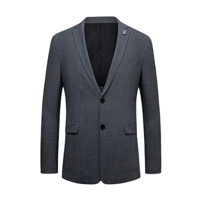 KARL LAGERFELD Solid Gray Single-Breasted Casual Blazer Jacket. 1K1C10305166