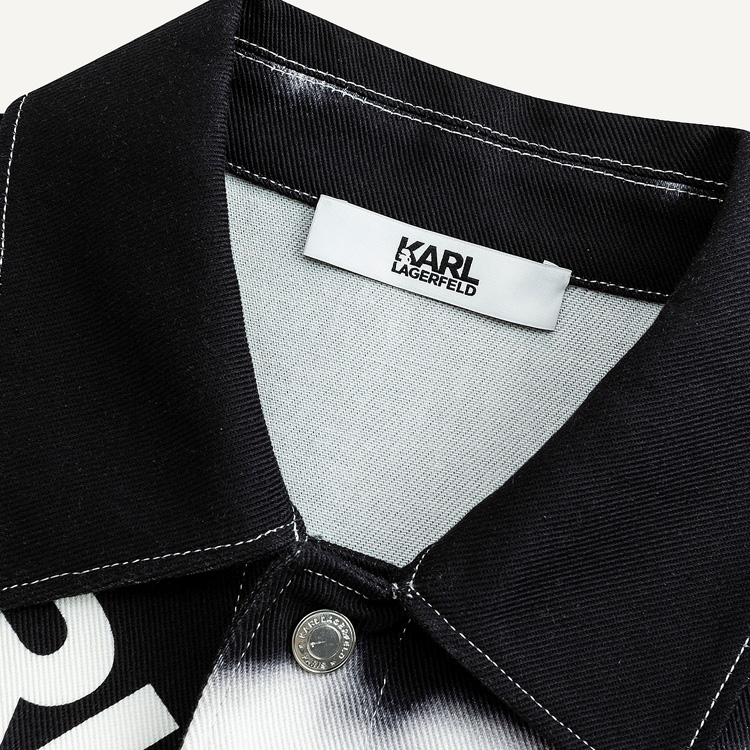 Details for KARL LAGERFELD  SS24 Colorblock Logo Print Short Sleeve Shirt Multicolor 1K1D10101047