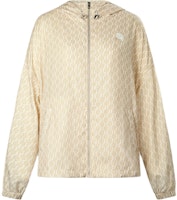 KARL LAGERFELD White Monogram Full-Zip Loose Fit Jacket. 241L1517 KARL LAGERFELD White Monogram Full-Zip Loose Fit Jacket. 241L1517