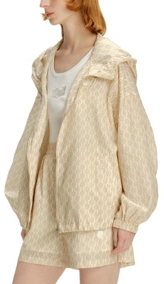 KARL LAGERFELD White Monogram Full-Zip Loose Fit Jacket. 241L1517 Shop KARL LAGERFELD White Monogram Full-Zip Loose Fit Jacket. 241L1517