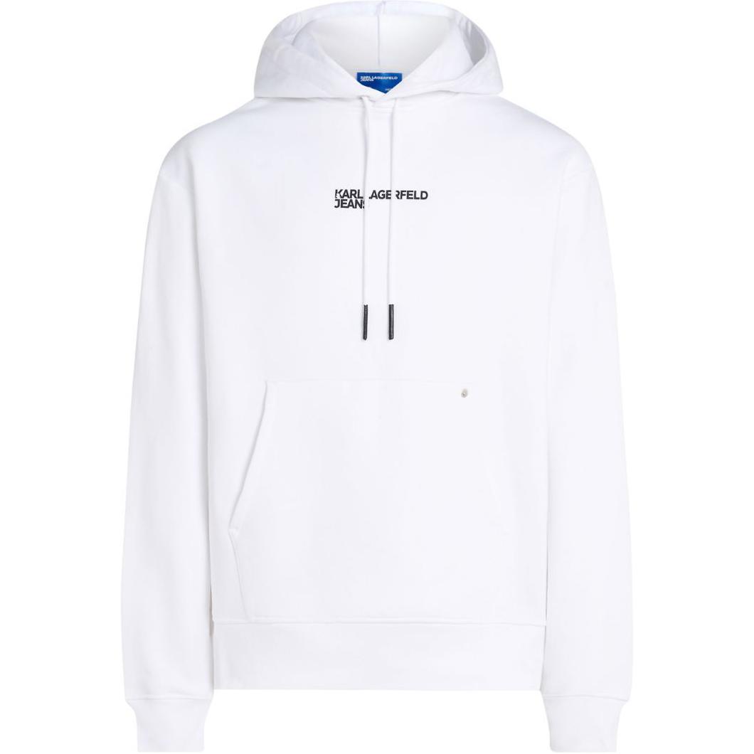 Karl Lagerfeld Abstract Logo Print Hoodie White - Long Sleeve 246D1805109