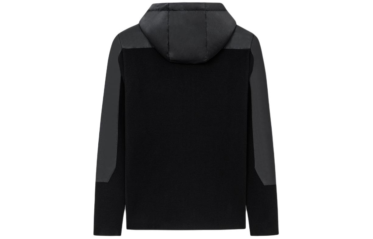 Lookbook 卡尔·拉格斐徽章贴布修身款拉链卫衣男款黑色 1K1B51003239