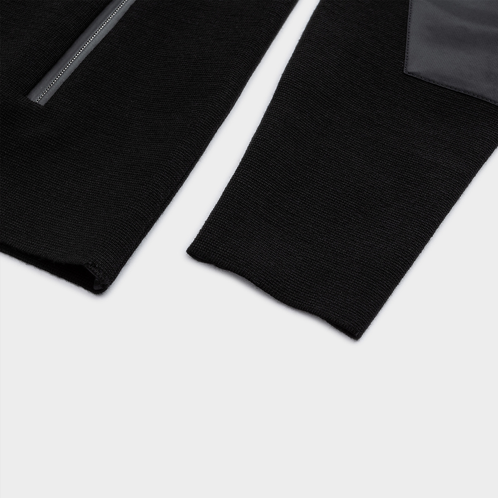 Details for 卡尔·拉格斐徽章贴布修身款拉链卫衣男款黑色 1K1B51003239