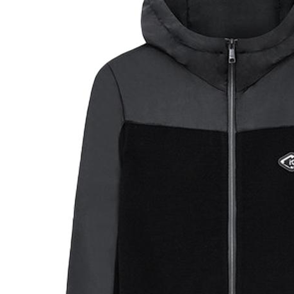 Sizing 卡尔·拉格斐徽章贴布修身款拉链卫衣男款黑色 1K1B51003239