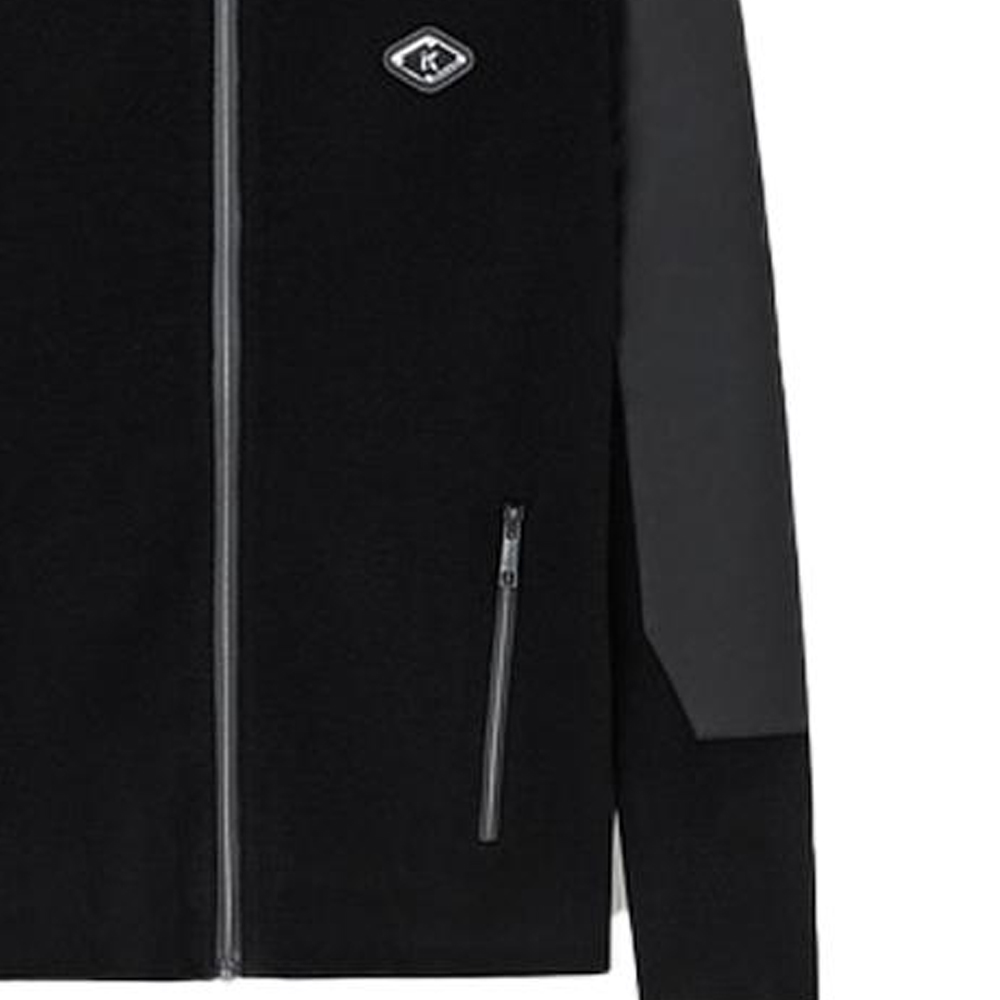 Cheap 卡尔·拉格斐徽章贴布修身款拉链卫衣男款黑色 1K1B51003239