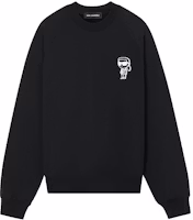 Karl Lagerfeld Black Cartoon Print Loose-Fit Crewneck Sweatshirt 1K1D50603806-BLACK Karl Lagerfeld Black Cartoon Print Loose-Fit Crewneck Sweatshirt 1K1D50603806-BLACK