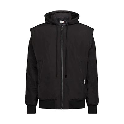 Karl Lagerfeld Black Casual Drawstring Hooded Jacket for Outdoors & Commute 226M1563999
